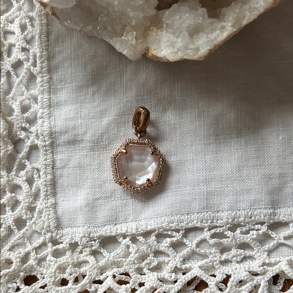 Kendra Scott Jewelry - Kendra Scott Pave Charm in Rose Gold and Pink Mother of Pearl